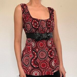 Y2K Speechless Red & Black Belted Top